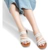 imageGreatonu Braided Sandals For Women 2024 Open Toe Fashion Slide Sandals Women Dressy Summer Flat US Size 611White