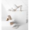 imageGreatonu Braided Sandals for Women Square Toe Block Heeled Sandals Two Strappy Mule Dress ShoesWhite