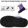 imageGreatonu Kids Snow Boots Waterproof Boys Girls Winter Boots Mid Calf Insulated Duck BootsPurpleCat