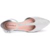 imageGreatonu Women Pointed Toe T Strap Low Wedge Dress Flat Shoes