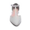 imageGreatonu Women Pointed Toe T Strap Low Wedge Dress Flat Shoes