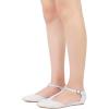 imageGreatonu Women Pointed Toe T Strap Low Wedge Dress Flat Shoes