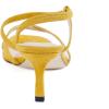 imageGreatonu Women Yellow Strappy Sandal Cross Strap Square Toe Kitten Heeled Sandals Dress Shoes Size 95