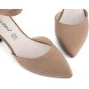 imageGreatonu Womens Ankle Strap Closed Toe Low Block Heel Wedding Dress Dorsay Pumps