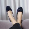imageGreatonu Womens Ballet Flats Casual Comfort Slip On Low Wedge Dress Shoes with BuckleNavy