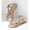 imageGreatonu Womens Braided Flat Sandals Comfortable Summer Casual Dressy Strappy SandalsBeige