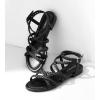 imageGreatonu Womens Braided Flat Sandals Comfortable Summer Casual Dressy Strappy SandalsBlack
