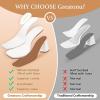 imageGreatonu Womens Braided Heeled Sandals Square Open Toe Summer Heels Slip On Dressy Sandals with Chunky Heel 335 InchNude