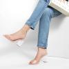 imageGreatonu Womens Clear Chunky Heels Sandals Open Toe Ankel Strap Block Heel Sandal for Women Dressy Party Wedding Shoes Transparent High Heels Sandals PumpsBeige