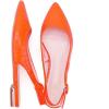 imageGreatonu Womens Closed Pointed Toe Pumps Low Heels Slingback Flats Shoes Orange Size 7 US