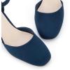 imageGreatonu Womens Closed Toe Ankle Strap 25 inch Low Block Heels Dress Wedding Party Pumps ShoesNavy