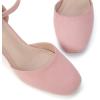 imageGreatonu Womens Closed Toe Ankle Strap 25 inch Low Block Heels Dress Wedding Party Pumps ShoesPink