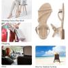 imageGreatonu Womens Flat Sandals Slip On Summer Gladiator Open Toe Braided Slingback ShoesBeige