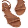 imageGreatonu Womens Flat Sandals Slip On Summer Gladiator Open Toe Braided Slingback ShoesCamel