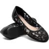 imageGreatonu Womens Flats Cut Out Round Toe Slip On Floral Ballet Flat Comfortable Lace Flats DressyBlack