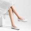 imageGreatonu Womens Flats Cut Out Round Toe Slip On Floral Ballet Flat Comfortable Lace Flats DressyWhite With Lining