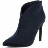 imageGreatonu Womens High Heel Boots Sexy Stiletto V Shape Pointy Toe Ankle BootiesNavy