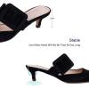 imageGreatonu Womens Kitten Heels Mules Point Toe Buckle Slip On Dress Sandals