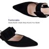 imageGreatonu Womens Kitten Heels Mules Point Toe Buckle Slip On Dress Sandals