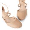 imageGreatonu Womens Low Block Heeled Dress Pumps Closed Round Toe Cross Strap Wedding Bridal Party Office Shoes 25 InchNude Pu