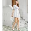 imageGreatonu Womens Low Block Heeled Dress Pumps Closed Round Toe Cross Strap Wedding Bridal Party Office Shoes 25 InchWhite Pu