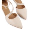 imageGreatonu Womens Low Heel Pumps Pointed Toe Bridal Wedding Party Kitten Heel Pump ShoesBeige2