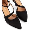 imageGreatonu Womens Low Heel Pumps Pointed Toe Bridal Wedding Party Kitten Heel Pump ShoesBlack2