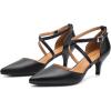 imageGreatonu Womens Low Heel Pumps Pointed Toe Bridal Wedding Party Kitten Heel Pump ShoesBlackpu