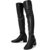 imageGreatonu Womens Over Knee High Boots Warm Winter Long Boot with Side Zipper Back Lace Fashion Thigh High BootsBlack Pu177 Inchs