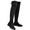 imageGreatonu Womens Over Knee High Boots Warm Winter Long Boot with Side Zipper Back Lace Fashion Thigh High BootsBlack098 Inchs