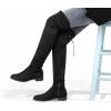 imageGreatonu Womens Over Knee High Boots Warm Winter Long Boot with Side Zipper Back Lace Fashion Thigh High BootsBlack098 Inchs