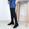 imageGreatonu Womens Over Knee High Boots Warm Winter Long Boot with Side Zipper Back Lace Fashion Thigh High BootsBlack177 Inchs