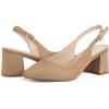 imageGreatonu Womens Slingback Block Heel Pointed Toe Dress Pumps ShoesBeige