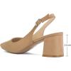 imageGreatonu Womens Slingback Block Heel Pointed Toe Dress Pumps ShoesBeige