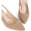 imageGreatonu Womens Slingback Block Heel Pointed Toe Dress Pumps ShoesBeige
