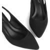 imageGreatonu Womens Slingback Block Heel Pointed Toe Dress Pumps ShoesBlack