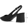 imageGreatonu Womens Slingback Block Heel Pointed Toe Dress Pumps ShoesBlack