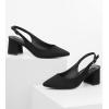 imageGreatonu Womens Slingback Block Heel Pointed Toe Dress Pumps ShoesBlack