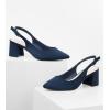 imageGreatonu Womens Slingback Block Heel Pointed Toe Dress Pumps ShoesNavy