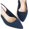imageGreatonu Womens Slingback Block Heel Pointed Toe Dress Pumps ShoesNavy