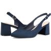 imageGreatonu Womens Slingback Block Heel Pointed Toe Dress Pumps ShoesNavy