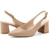 imageGreatonu Womens Slingback Block Heel Pointed Toe Dress Pumps ShoesNude