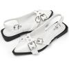 imageGreatonu Womens Slingback Flats Buckle Pointed Closed Toe Flat Shoes Comfortable Low Block Heel Mary Jane Casual Party Dressy ShoesWhite Patent Cross Strap