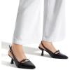 imageGreatonu Womens Slingback Kitten Heel Pointed Toe Dress Pumps ShoesBlackmary Jane
