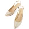 imageGreatonu Womens Slingback Kitten Heel Pointed Toe Dress Pumps ShoesGold 1