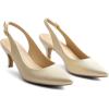 imageGreatonu Womens Slingback Kitten Heel Pointed Toe Dress Pumps ShoesGold 1