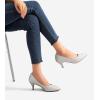 imageGreatonu Womens Slingback Kitten Heel Pointed Toe Dress Pumps ShoesSliver Glitter 2