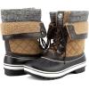 imageGreatonu Womens Snow Boots Waterproof Insulated Fur Lined Mid Calf Winter Snow BootsBrown Qulited Suggest Size One Up