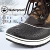 imageGreatonu Womens Snow Boots Waterproof Insulated Fur Lined Mid Calf Winter Snow BootsBrown Qulited Suggest Size One Up