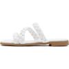 imageGreatonu Womens Square Toe Braided Flat Sandals Dressy Summer Open Toe Slides Sandals for Women 2025 Strappy Slip On Woven SandalsWhite